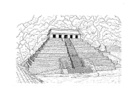 A coloring page of wonders of the world
